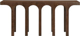 Meridian Furniture 99076Brown-T Westfield Collection Art Deco Console Table with Rich Brown Finish, Oak Veneer, Mixture of Solid Wood and MDF, 70" W x 18" D x 31" H, Brown Meridian Furniture