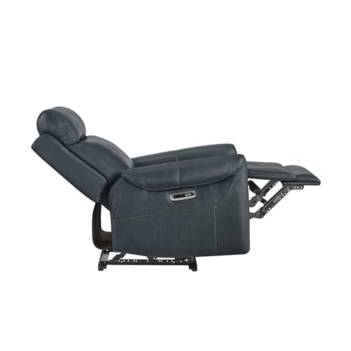 KISLOT Leather Recliner Chair for Adults Wall Hugger RV Recliner with USB Charging Ports Electric Power Reclining Sofa for Living Room Home Theater Seating Bedroom