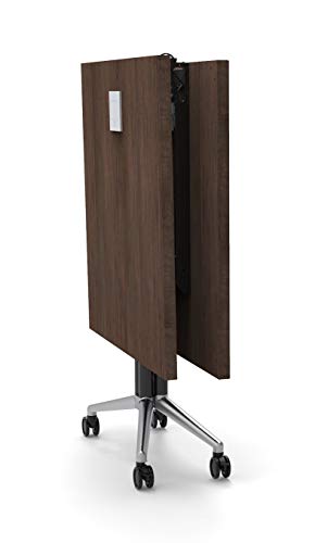 12 Person Conference Tables Meeting Seminar Fold Up Model 6732 2pc Color Java X-Thick Tops, Luxury Chrome Base & Casters, Ready to Use. (Tables, Power Bars Included, Seating NOT Included) TeamWORK Tables
