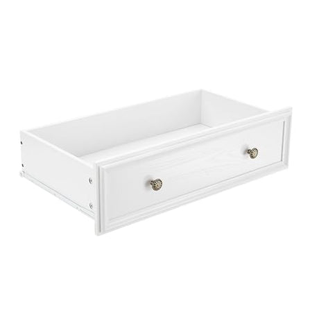 Ball & Cast Farmhouse 6 Drawer Dresser, Chest of Drawers with Vintage Carved Flower Handle and Wood Grain Tabletop, Anti-Tipping Design,31.5" Wide Storage Organizer for Bedroom, Living Room,White Ball & Cast