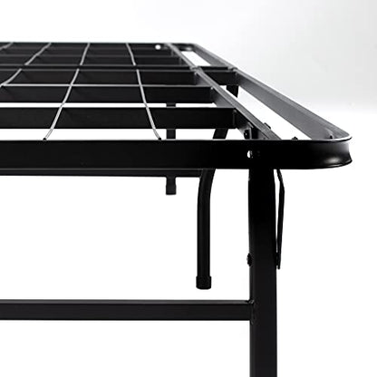 ZINUS Heavy Duty 18 Inch Metal Platform Bed Frame - Sturdy Mattress Foundation with Underbed Storage, King, Black - WoodArtSupply