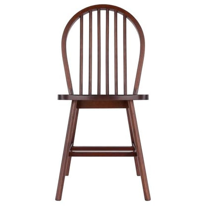 Windsor 2-Pc Chair Set - Walnut - WoodArtSupply