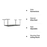 MonsterRax Overhead Garage Storage Rack - 4 x 8 Ceiling Rack for Garage Shelving, Organization, Adjustable Hanging Storage, Grey 18"- 33" Height Adjustment MonsterRAX Storage Solutions