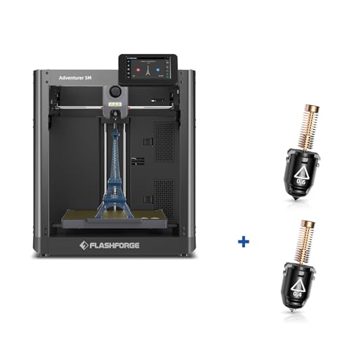 Flashforge Adventurer 5M 3D Printer with Extra 0.4mm and 0.6mm Nozzle - WoodArtSupply