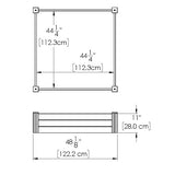 Vita Classic 4'X4'x11 Vinyl Raised, White VT17108 x 4ft Modular Garden Bed, 11" H Vita