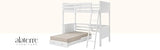 Alaterre Arlington Study Loft Bed with Pull-Out Seating and Storage, Twin Size, Solid Pine Wood and Sturdy MDF, Built-in Desk, Fold-Out Futon for Sleepovers, Guardrails Included, White Alaterre Furniture
