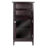 Winsome Alta Wine Cabinet, Dark Wood (92119) Winsome