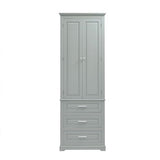 62.2" Wide Storage Cabinet Pantry Cupboard with Doors and Drawers for Home Kitchen, Bathroom and Living Room, Adjustable Shelf, White Merax