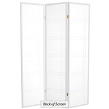 Red Lantern 6 ft. Tall Double Cross Shoji Screen - White - 3 Panels Red Lantern