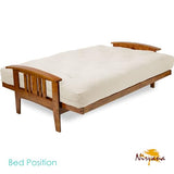 Nirvana Futons Westfield Futon Set - Queen Size, Frame, 8" Mattress, Twill Ivory Cover Nirvana Futons