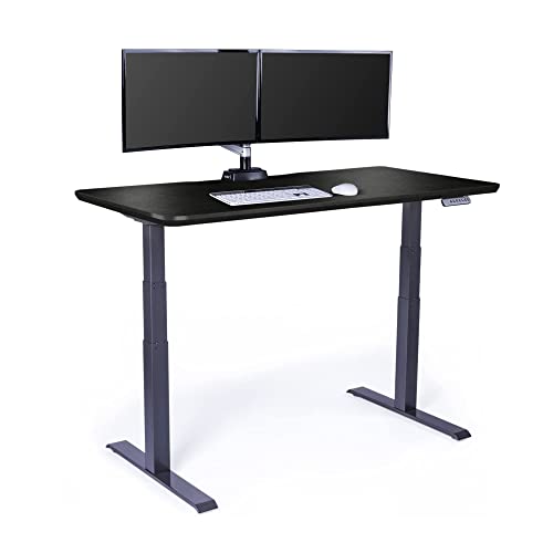Vari Classic Electric Standing Desk - VariDesk Height Adjustable Sit/Stand Desk - Dual Motor with Memory Presets, Stable T-Style Legs - Gaming or Home Office Workstation - 60”x30”, Black Vari