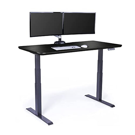 Vari Classic Electric Standing Desk - VariDesk Height Adjustable Sit/Stand Desk - Dual Motor with Memory Presets, Stable T-Style Legs - Gaming or Home Office Workstation - 60”x30”, Black Vari