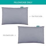 Biloban 3-Piece Toddler Sheet Set Microfiber, Toddler Bedding Set Includes Crib Mattress Sheet, Flat Sheet and Envelope Pillowcase, Silky Soft, Breathable and Lightweight, Grey Biloban