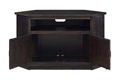 Martin Svensson Home Rustic Corner TV Stand, Espresso - WoodArtSupply