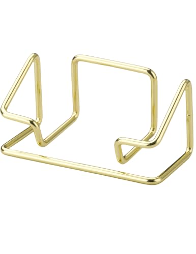 Leicraft Business Card Holder for Desk, Cute Metal Card Organizers and Office Desk Accessories for Men and Women (Golden) Leicraft
