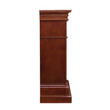 SEI Furniture Sicilian Harvest Traditional Style Electric Fireplace, Warm Brown Mahogany, 44.75 W x 14 D x 40.25 H (inches) SEI Furniture