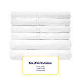 King Size Bed Sheets - 6 Piece 1500 Supreme Collection Fine Brushed Microfiber Deep Pocket King Sheet Set Bedding - 2 Extra Pillow Cases, Great Value, King, White Sweet Home Collection