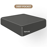 ROSE&RISY Black Queen Fitted Sheet,Soft and Breathable for Sleeping,Cooling Fitted Sheets,16“ Deep Pocket, 1pack (Black, Queen) ROSE&RISY