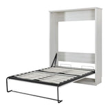 Harper & Bright Designs Queen Size Murphy Bed Frame, Wood Wall Bed Cabinet Bed Queen, Foldable Platform Bed for Guest-Room, Home, Office, No Box Spring Needed, Rustic White Harper & Bright Designs