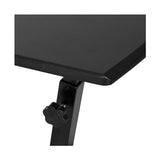 Seville Classics Airlift Mobile Height Adjustable Laptop Stand Computer Workstation for Sitting Classroom Home Office Medical Table w/Wheels, Flat Desk 24", Black Seville Classics