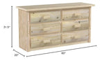 Midwest Log Furniture White Cedar Log Dresser [6 Drawer] - Unfinished/Dovetailed/Solid Wood/Amish Handcrafted in USA Midwest Log Furniture