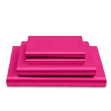 Vonty Satin Sheets Queen Size Silky Soft Satin Bed Sheets Hot Pink Sheet Set, 1 Deep Pocket Fitted Sheet + 1 Flat Sheet + 2 Pillowcases Vonty