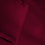 Superior Combed Cotton, 300 Thread Count 2 Piece Duvet Cover Set with 1 Pillow Sham, Single Ply Cotton, Soft and Luxurious Bedding Sets - Twin Duvet Cover, Burgundy Superior