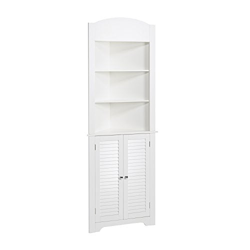 RiverRidge Ellsworth Collection Tall Corner Cabinet, White RiverRidge