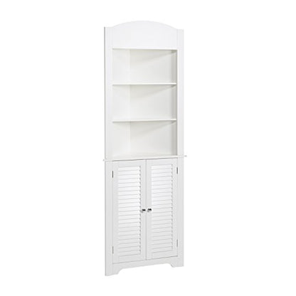 RiverRidge Ellsworth Collection Tall Corner Cabinet, White