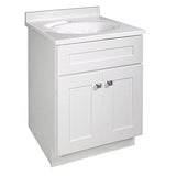 Brookings 24 Inch Bathroom Vanity, Ready to Assemble, Solid Wood, Sherwin Williams® White – Design House, 586933 Design House