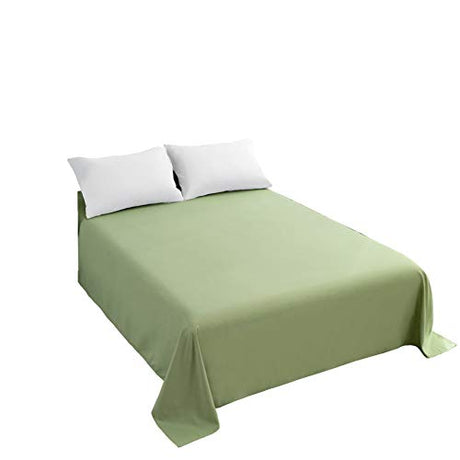 Sfoothome Top Sheet Single - Premium 1500 Ultra-Soft Collection - Wrinkle Resistant, Easy Care (Full, Sage Green) Sfoothome