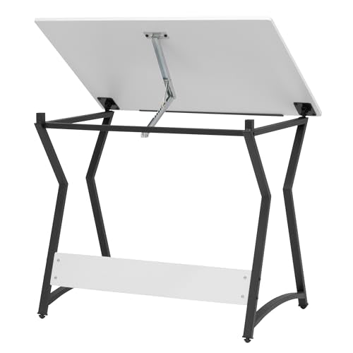 SD STUDIO DESIGNS Hourglass Craft Drafting Table, Charcoal/White - WoodArtSupply