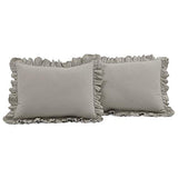 Lush Decor Reyna Ruffle Cotton Duvet Cover Set 3 Piece Set Full/ Queen, Gray - Queen Size Bedding Set - Gray Duvet Queen- Ruffled Bedding - Coquette Decor Lush Decor