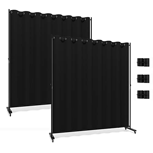 Room Divider Kit, 13.1 ft x 6.6 ft, 4 Rolling Wheels Curtain Divider Stand, Metal Frame, Darking Curtain, L-Shape Dressing Room for Boutique, Expandable Room Partition for Home Lvrunben