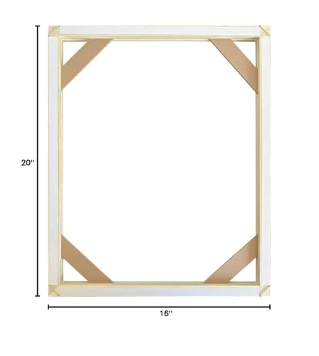 Sunwes Stretcher Wooden Bars for Canvas, Poster and Artwork Framing, 1.25-inch Bars Frame Kit for Gallery Wrap Oil Painting, Easy to Assemble, Ideal for DIY Framing Wall Art, Print Projects 16x20in Sunwes