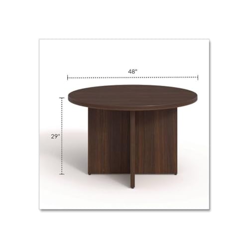Alera Seville Round Conference Table, Round, 48" Diameter, Mahogany Alera
