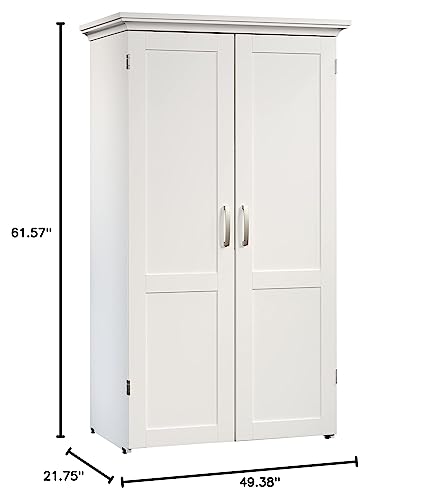 Sauder Miscellaneous Storage Craft & Sewing Armoire, L: 35.11" x W: 21.81" x H: 61.58", Glacier White finish Sauder