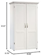 Sauder Miscellaneous Storage Craft & Sewing Armoire, L: 35.11" x W: 21.81" x H: 61.58", Glacier White finish Sauder