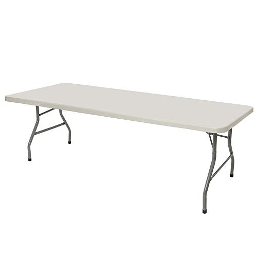 OEF Furnishings 8 Foot Heavy Duty Folding Table, 30" x 96", Light Grey OEF Furnishings