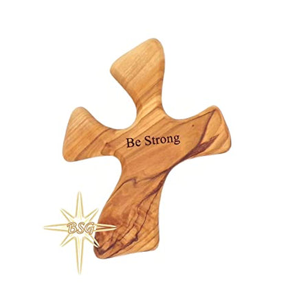 Dacaret Factory Healing Cross | Olive wood | 5'' fits in the hand for praying | Confirmation, First Communion Gifts | Loss of a dear one | Memorial | Christmas Gift (With Engraving) - WoodArtSupply