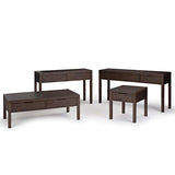 SIMPLIHOME Hollander Console Table - 60 Inch Wide Solid Wood Sofa Table in Warm Walnut Brown, Contemporary Storage Table for Entryway or Living Room with 3 Drawers and Sleek Metal Hardware SIMPLIHOME