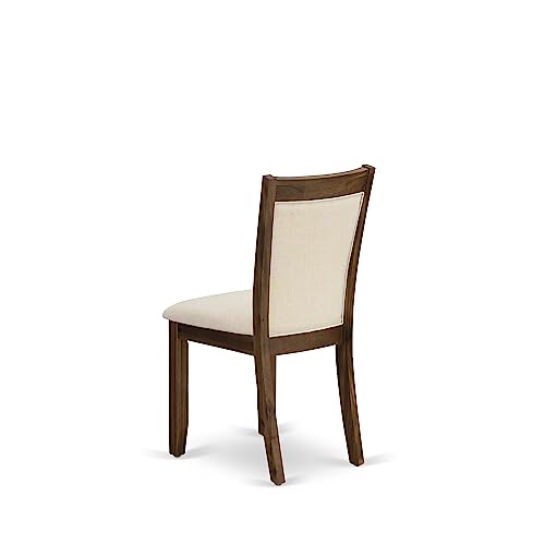 East West Furniture ANMZ3-AWA-32 3 Piece Dining Room Table Set Consist of a Round Kitchen Table with Pedestal and 2 Parson Dining Chairs, 36x36 Inch, Antique Walnut East West Furniture