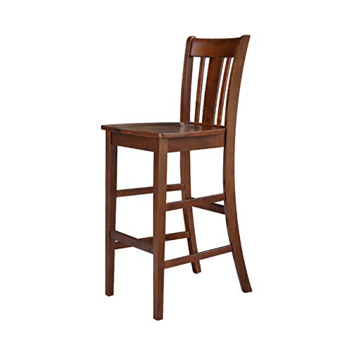 International Concepts San Remo Stool Barstool, Espresso - WoodArtSupply