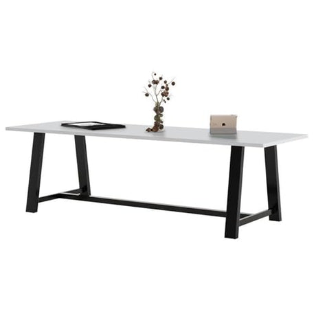Pemberly Row 3.5 x 9 FT Conference Table in Fashion Grey - Standard Height Pemberly Row