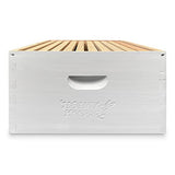 Honey Keeper Complete Deep Hive Body Kit, Painted and Assembled Beehive with 10-Frames, White Honey Keeper