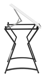 SD STUDIO DESIGNS Hourglass Craft Drafting Table, Charcoal/White SD STUDIO DESIGNS