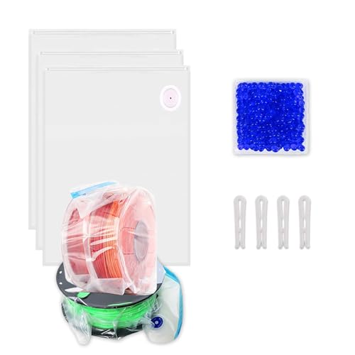 AiScrofa Filament Storage Bag Vacuum Kit with Two Sizes - 19 PCS Cleaning Drying Sealed 10 Bags for 3D Printer Filament with Desiccants/Humidity Indicator (Vacuum Bags Kit 1 Pack（only Bags) AiScrofa