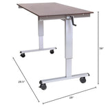 Luxor STANDUP-CF60-DW 60" High Speed Crank Adjustable Stand Up Desk Luxor