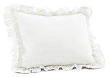 Lush Decor Ella Ruffle Lace Comforter, 2 Piece Set, Twin, Ivory - Cute Comforter - Twin Bedding Set - White Bedding - Coquette Decor - White Lace Trim - Ruffle Trim Lush Decor