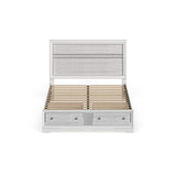 Acme Naima Eastern King Wooden Bed with Storage in White ACME Furniture